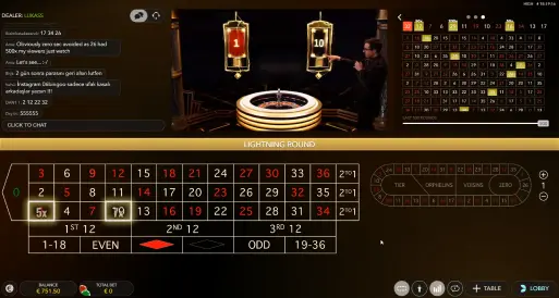 Lightning Roulette live game details